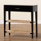 Baxton Studio Freya Modern Bohemian Black Finished Bayur Wood 1-Drawer Console Table 227-12897-ZORO - alternate 6